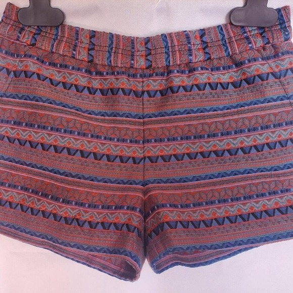 J.Crew Pants - J. Crew Womens Size 2 Bright Jaquard Boardwalk Pull On Elastic Waist Shorts Boho